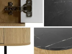 Skænk Comfivo Livtena I (Sort marmor + Sort)