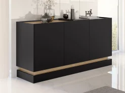 Skænk Comfivo Tilia I (Sort + Egetræ)