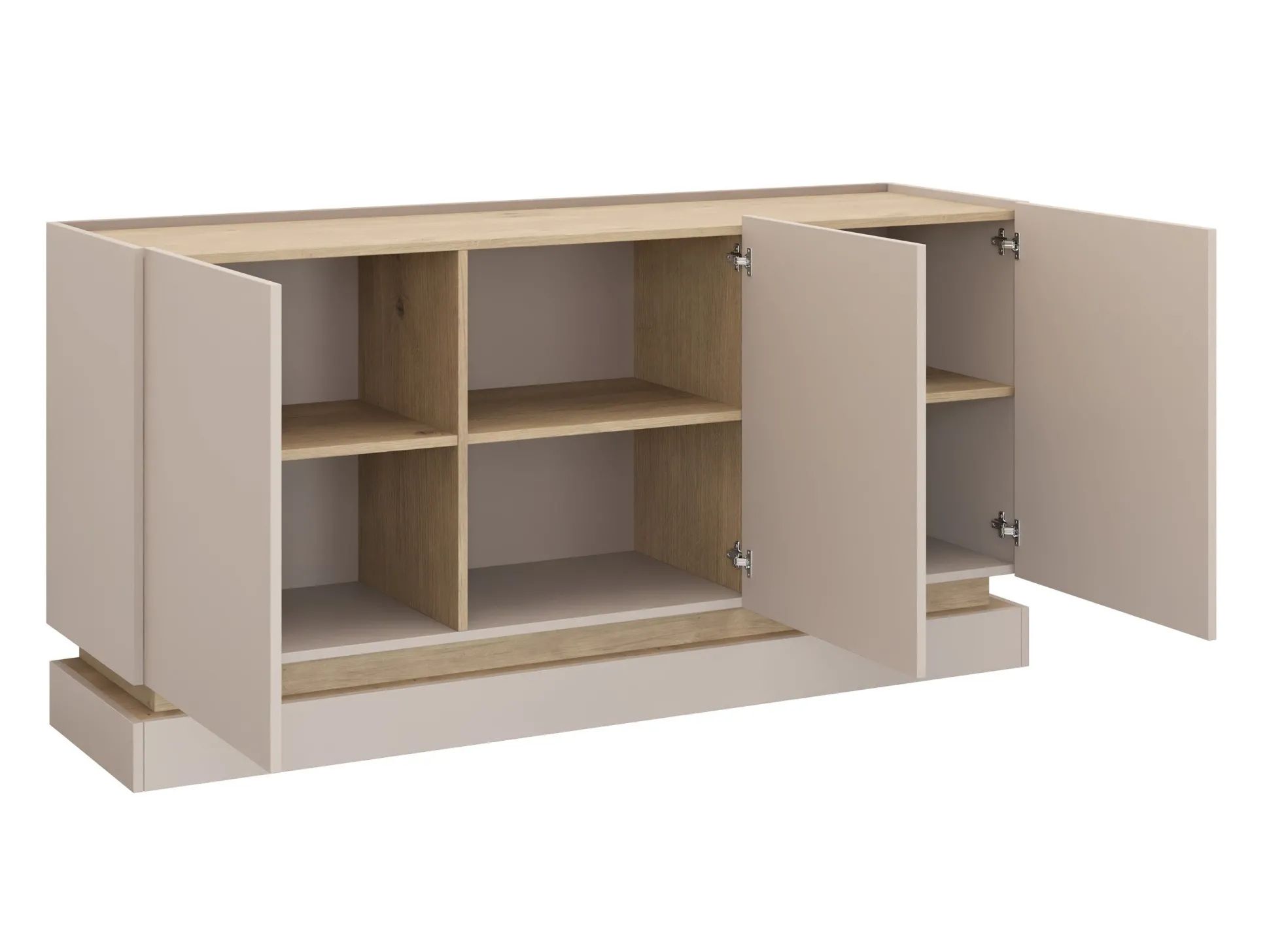 Skænk Comfivo Tilia I (Sort + Egetræ)