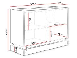 Skænk Comfivo Tilia (Lysebrun + Egetræ)