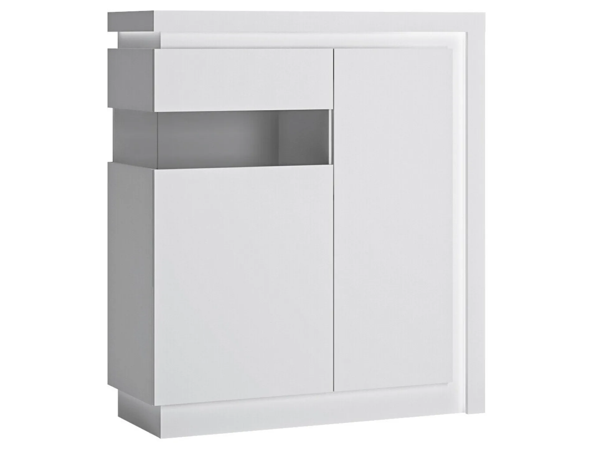 Skænk Feldeli 112 (Hvid + Glansfuld hvid)