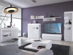 Skænk Feldeli 112 (Hvid + Glansfuld hvid)