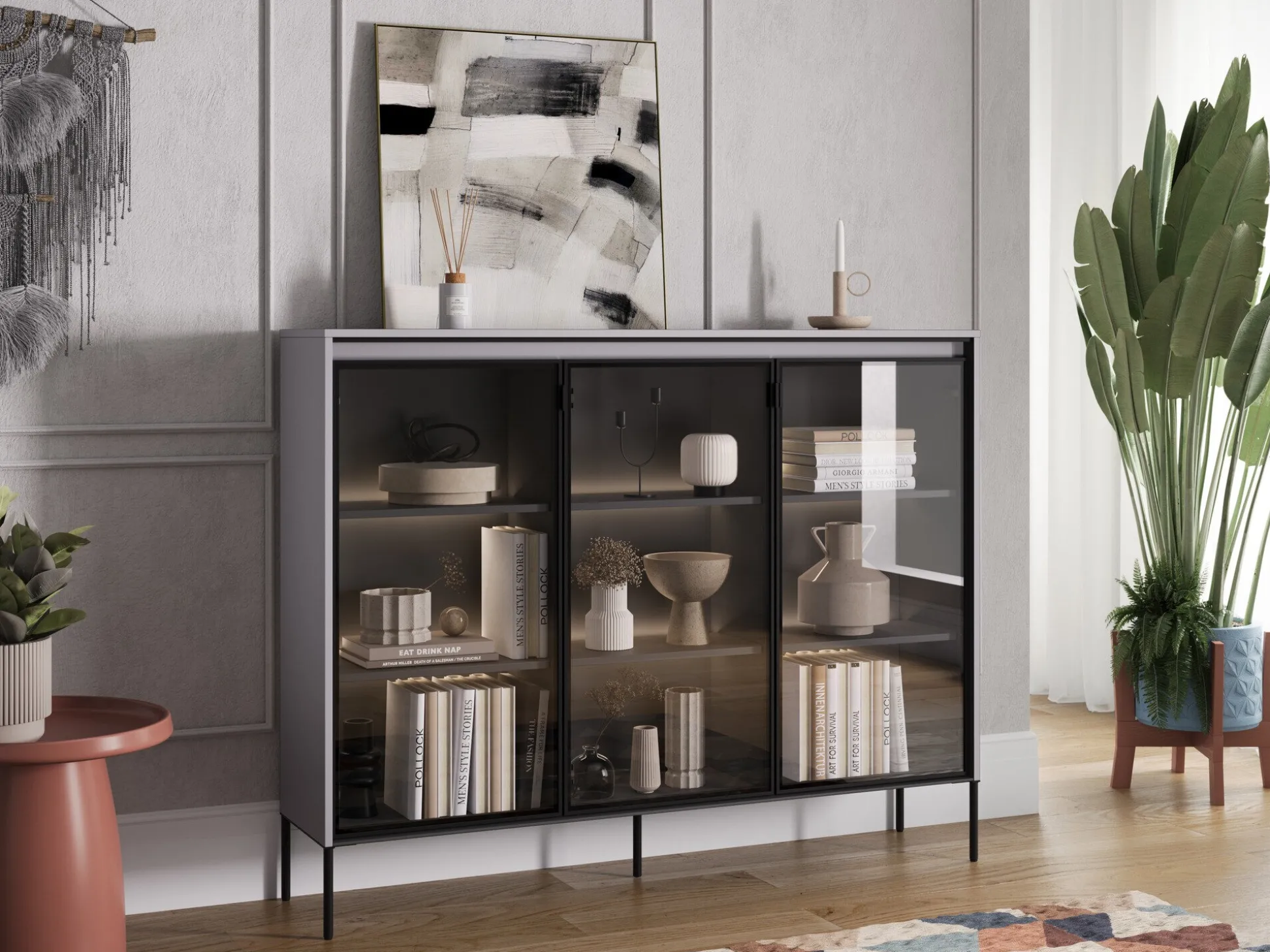 Skænk Fernolu 108 (Grå + Sort)