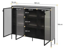 Skænk Fernolu 108 (Grå + Sort)