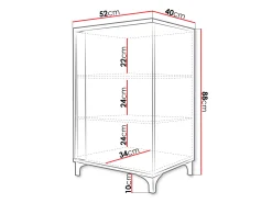 Skænk Florem I (Hvid + Glansfuld hvid + Lyst træ)