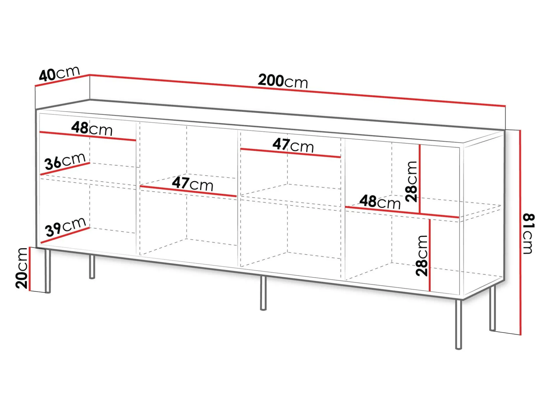Skænk Flosoru 102 (Sort)