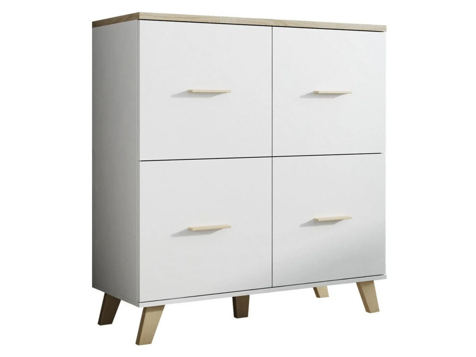 Skænk Larfloi 105 (Hvid + Sonoma eg)