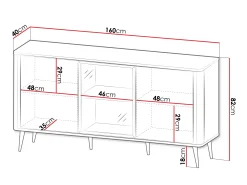 Skænk Lufela 105 (Kashmir + Grå marmor)