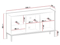 Skænk Manal I (Sort + Wotan eg)