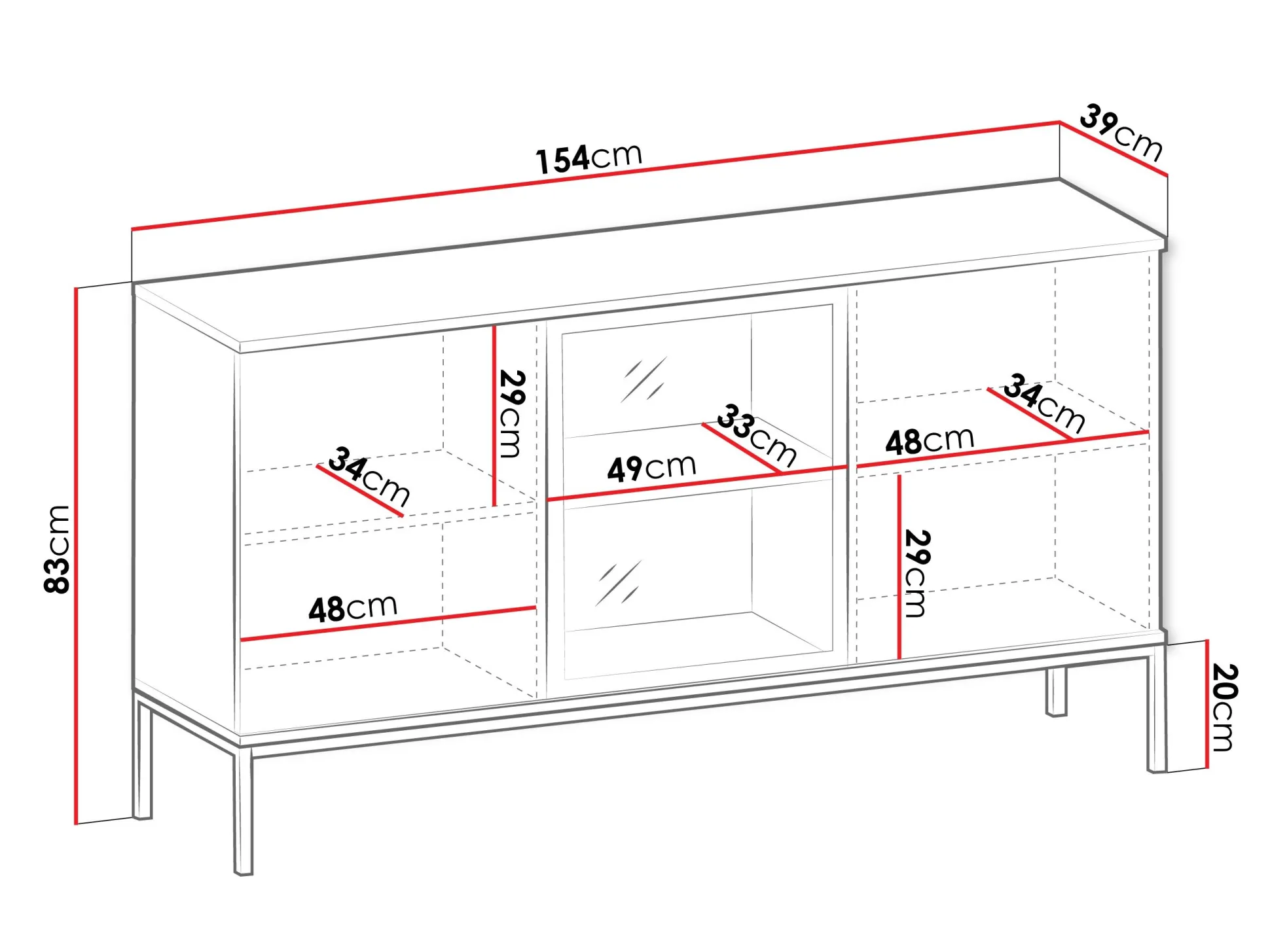 Skænk Manal I (Sort + Wotan eg)