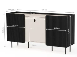 Skænk Mansfield 101 (Sort + Kashmir)
