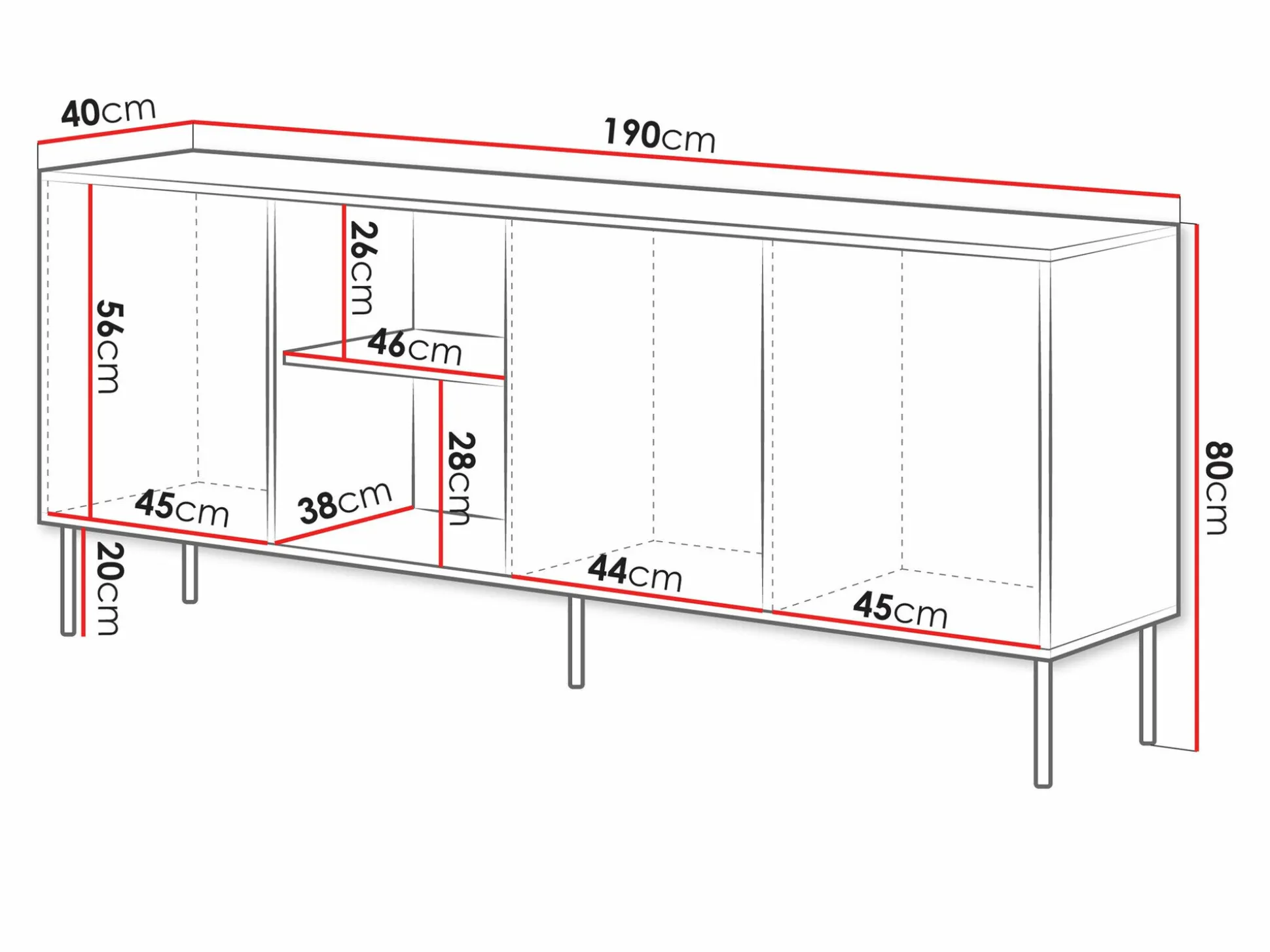 Skænk Monevare 101 (Sort + Wotan eg)
