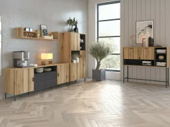 Skænk Morelmi 102 (Antracit + Egetræ)