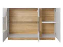 Skænk Novbela 105 (Hvid + Glansfuld hvid + Grandson eg)