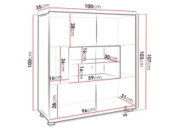 Skænk Remus (Sort + Blank sort)