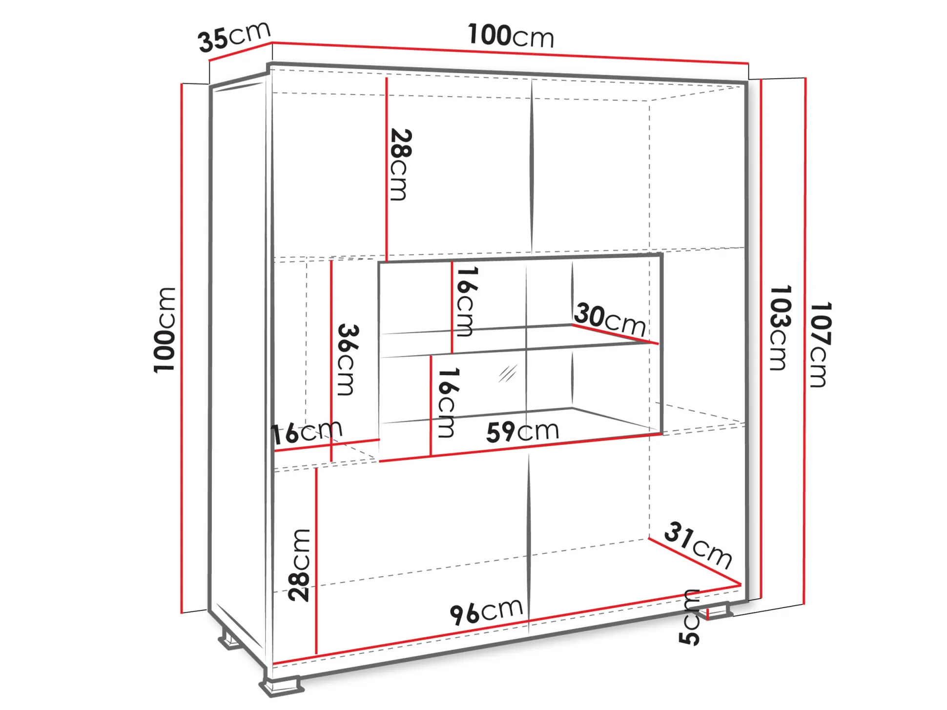 Skænk Remus (Sort + Blank sort)
