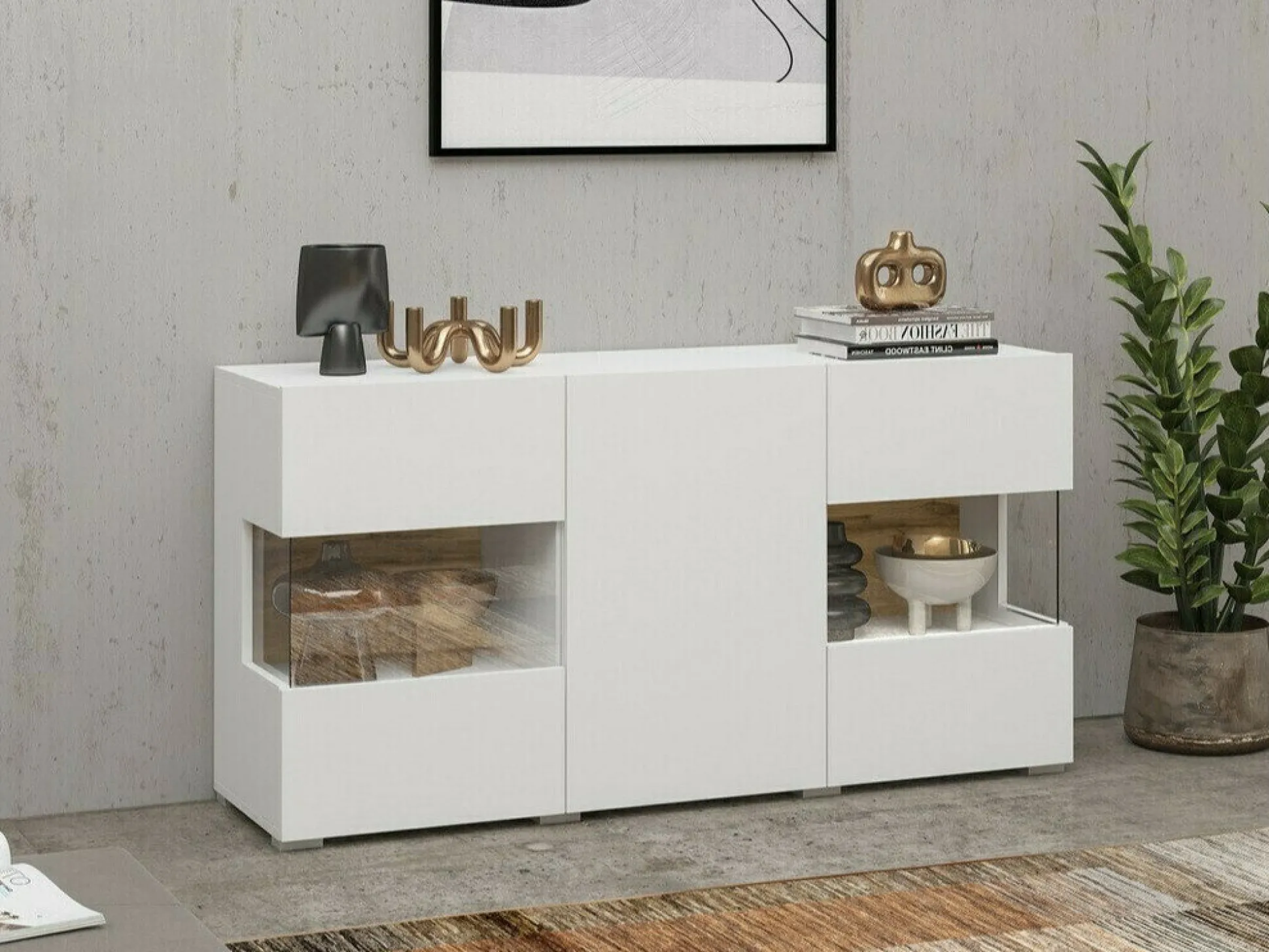 Skænk Revmiru 102 (Hvid + Wotan eg)