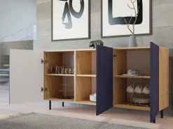 Skænk Romseru 103 (Blå + Artisan eg)