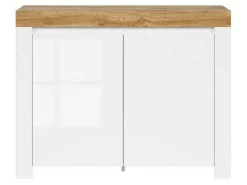 Skænk Sonsoru 101 (Hvid + Glansfuld hvid + Wotan eg)