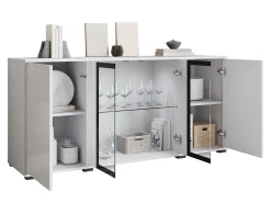 Skænk Torcame 102 (Wotan eg + Glansfuld hvid)