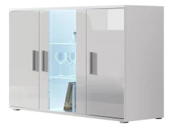 Skænk Tornola 106 (Hvid + Glansfuld hvid)