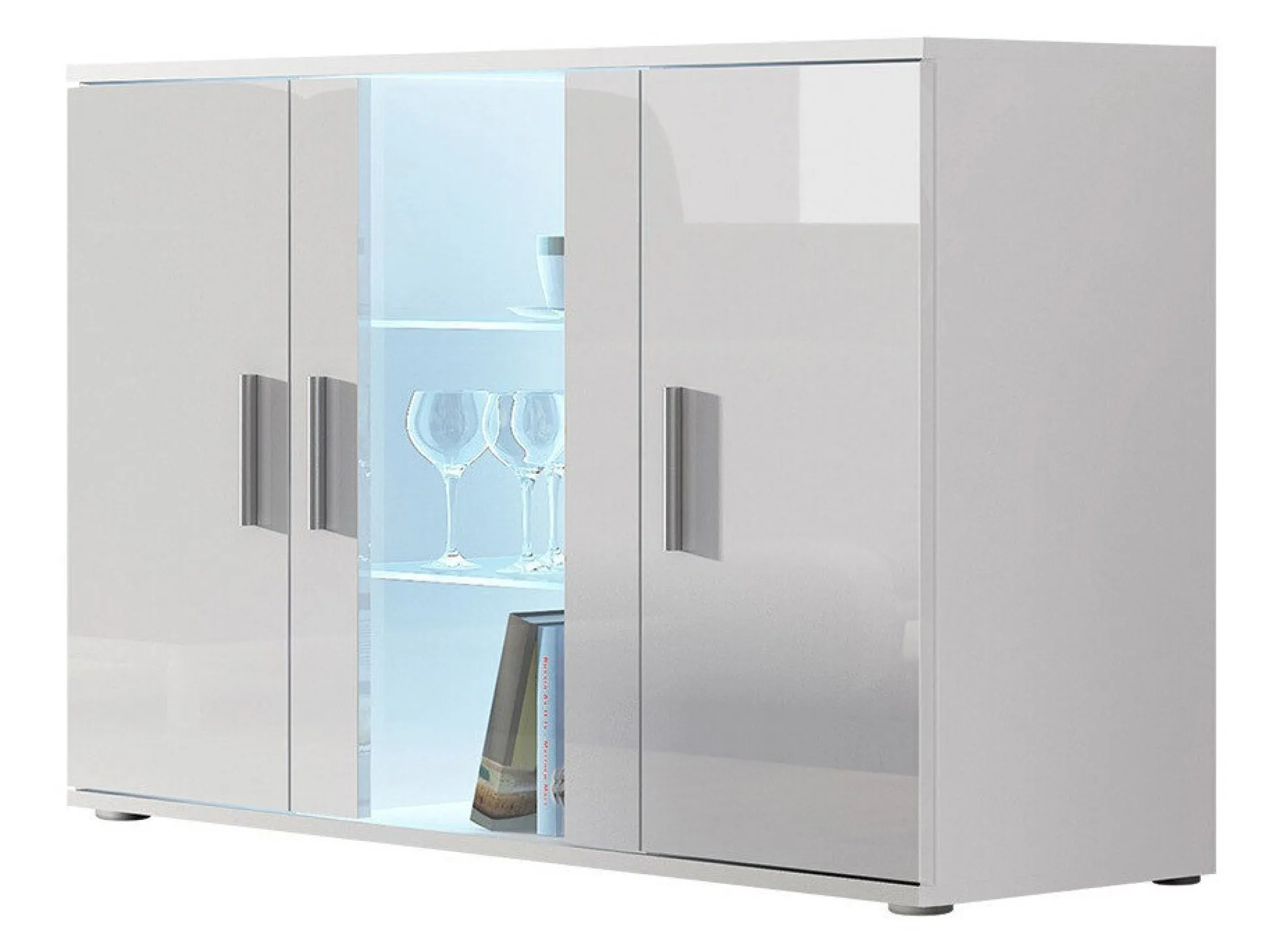 Skænk Tornola 106 (Hvid + Glansfuld hvid)