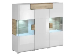 Skænk Torsone 100 (Hvid + Glansfuld hvid + San remo eg)