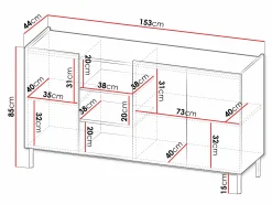 Skænk Veldome 100 (Kashmir + Egetræ)