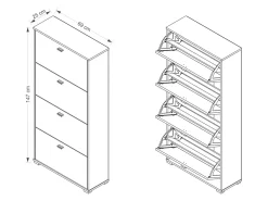 Skoskab Fenmora 103 (Sonoma eg)