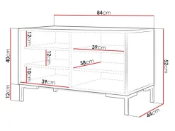Skoskab Nomal (Hvid + Gylden)