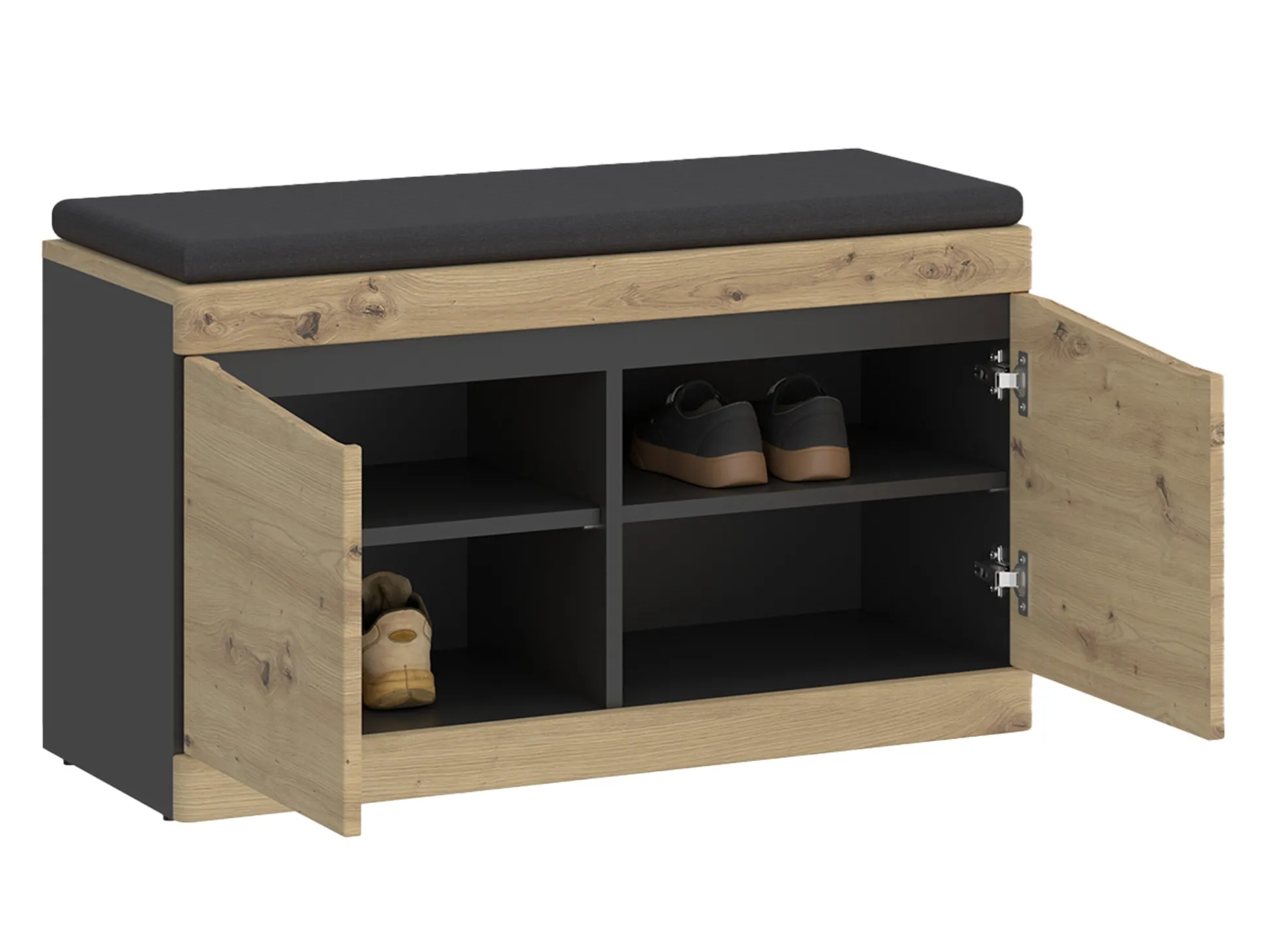 Skoskab Ontario 146 (Artisan eg + Antracit)