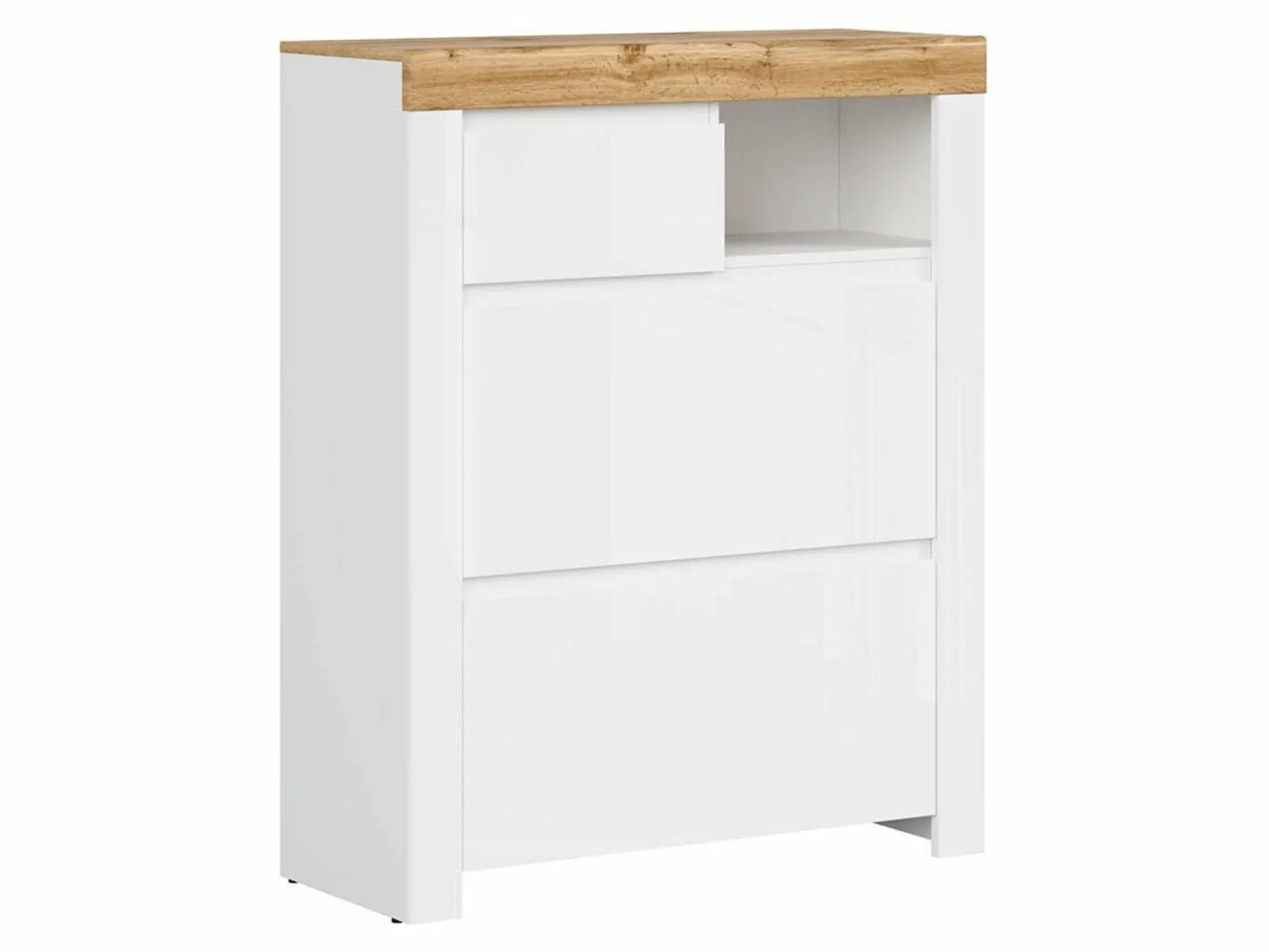 Skoskab Sonsoru 119 (Hvid + Glansfuld hvid + Wotan eg)