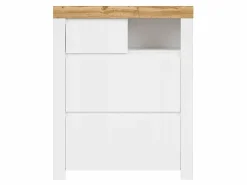 Skoskab Sonsoru 119 (Hvid + Glansfuld hvid + Wotan eg)