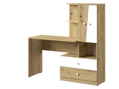 Skrivebord Almira 110 (Artisan eg + Hvid)