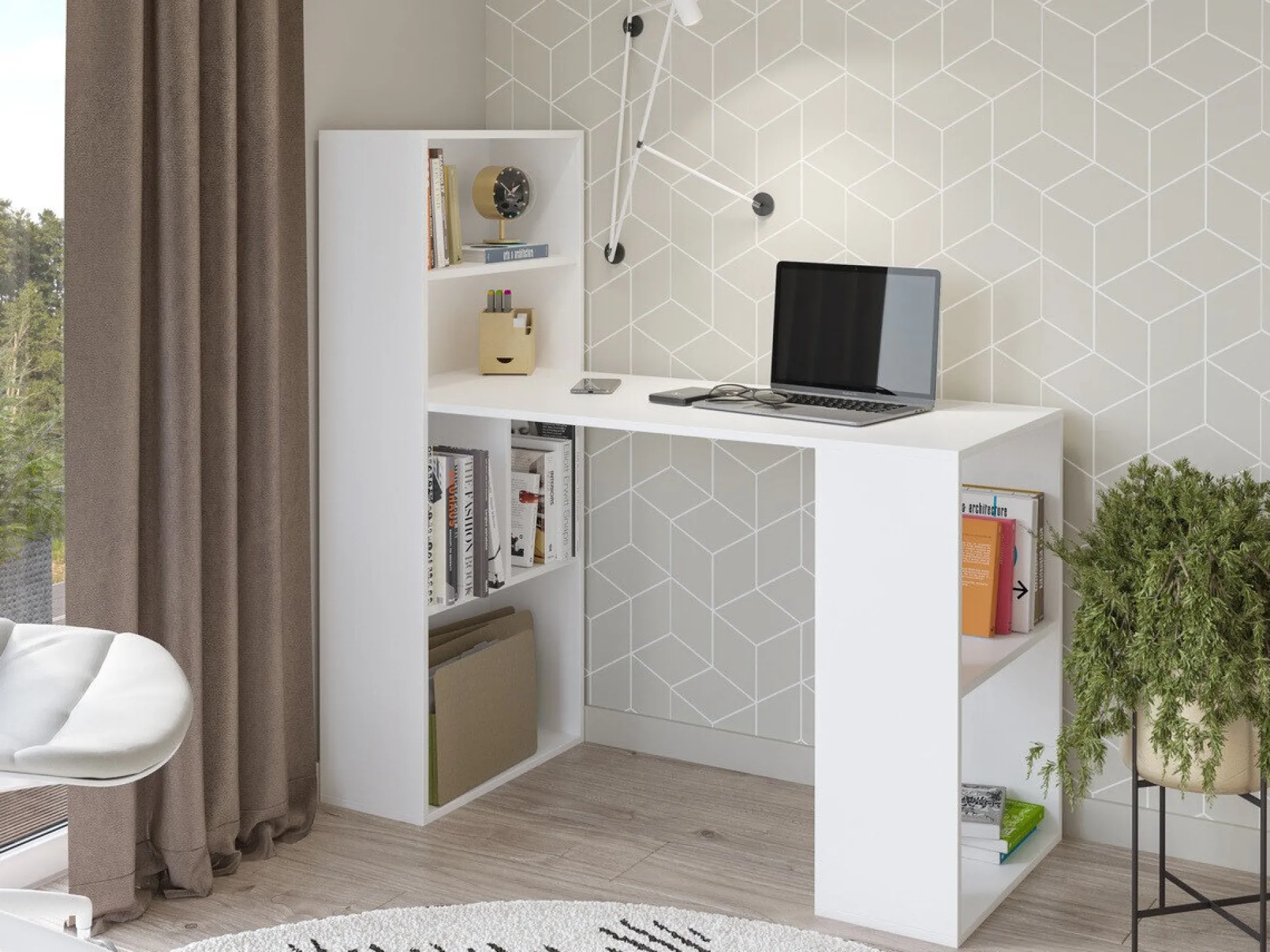 Skrivebord Austin 329 (Hvid)