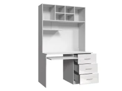 Skrivebord Campus (Hvid + Glansfuld hvid + Gloss grå)