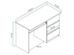 Skrivebord Cirdora 108 (Hvid)