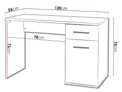 Skrivebord Cirveso 114 (Sonoma eg)