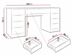 Skrivebord Comfivo Papilio I (Hvid)