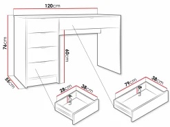 Skrivebord Comfivo Papilio (Hvid)