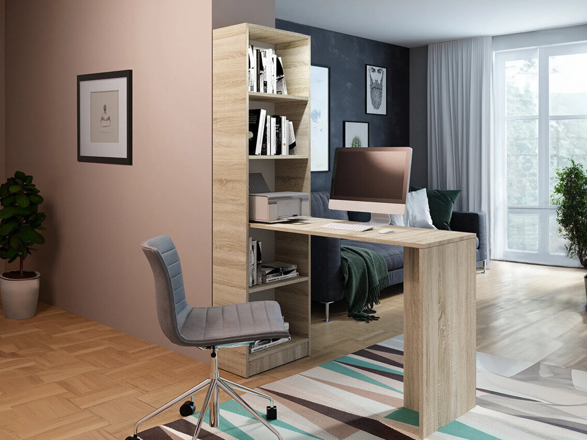 Skrivebord Dover 109 (Sonoma eg)