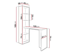 Skrivebord Dover 109 (Sonoma eg)