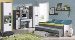 Skrivebord Elmenou 105 (Hvid + Antracit)