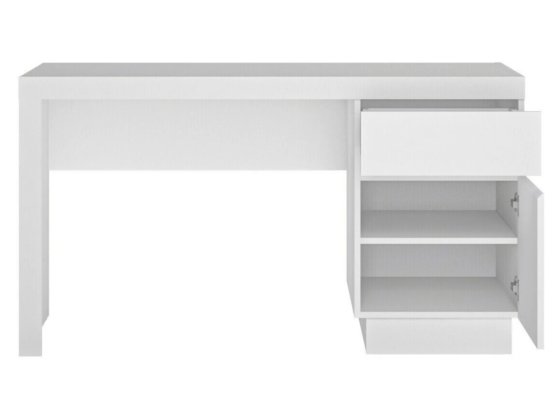 Skrivebord Feldeli 100 (Hvid + Glansfuld hvid)