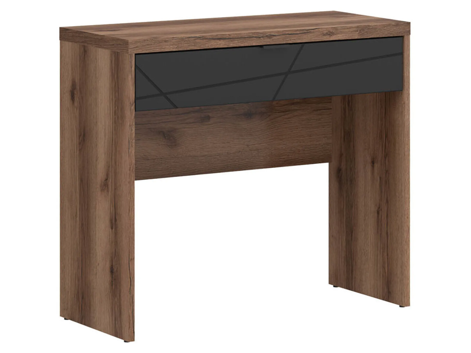 Skrivebord Fivale 121 (Mørk Delano eg + Mat sort)