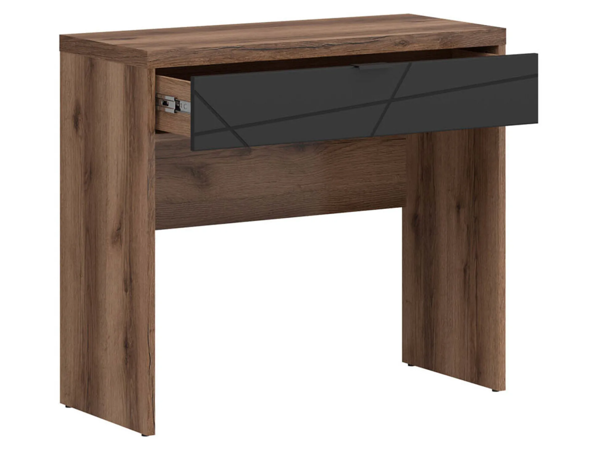 Skrivebord Fivale 121 (Mørk Delano eg + Mat sort)