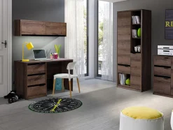 Skrivebord Fivelbo 100 (Kloster eg + Blank sort)