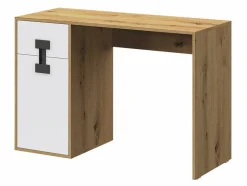 Skrivebord Florevi 100 (Mat hvid + Artisan eg)