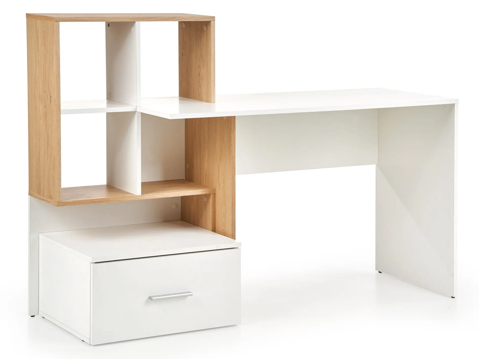 Skrivebord Houston 826 (Hvid + Gylden eg)