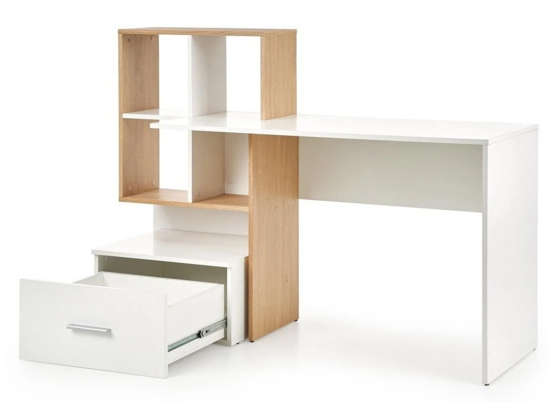 Skrivebord Houston 826 (Hvid + Gylden eg)